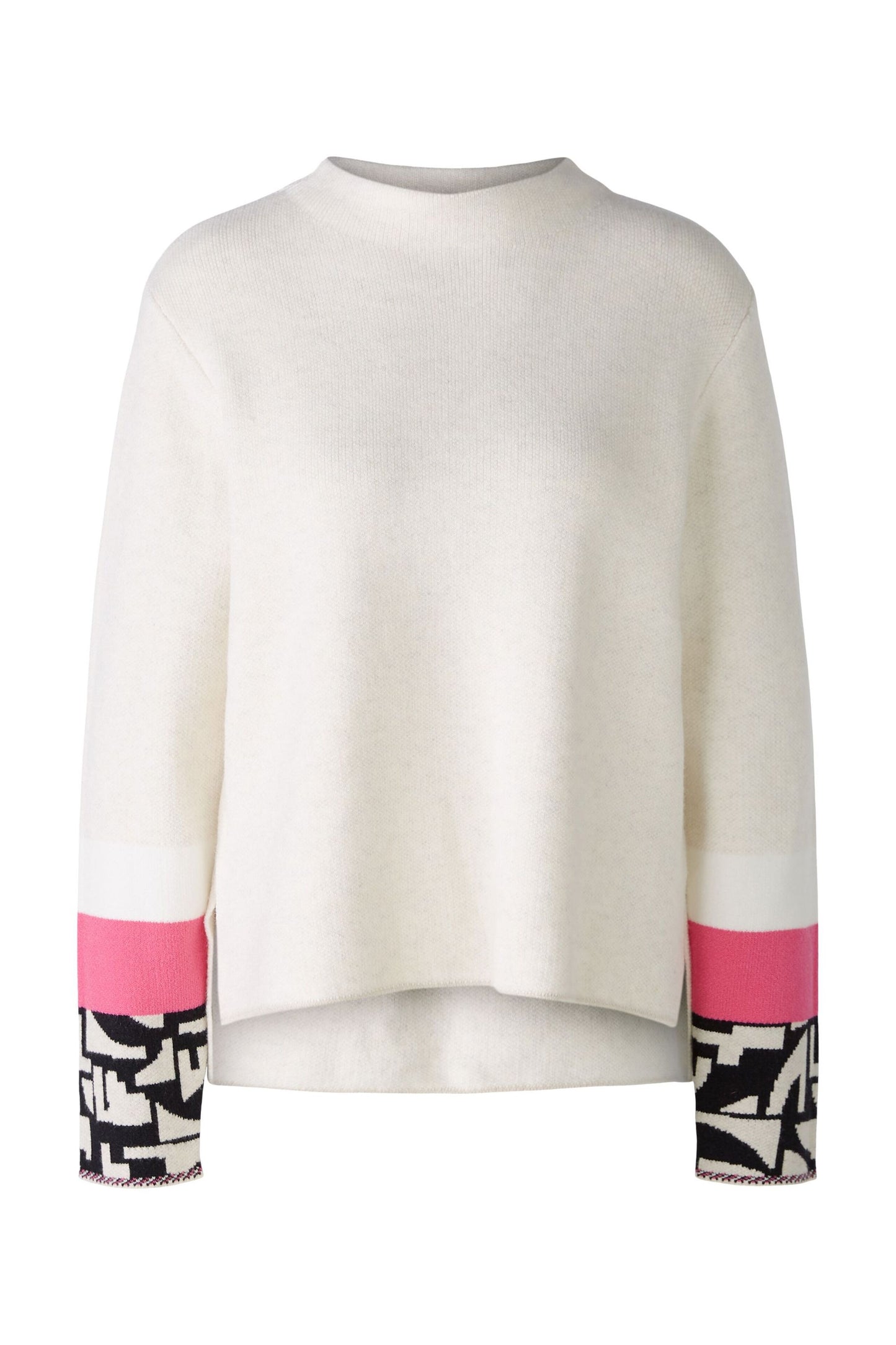 Oui 89584 Cream Sweater With Cuff Detail