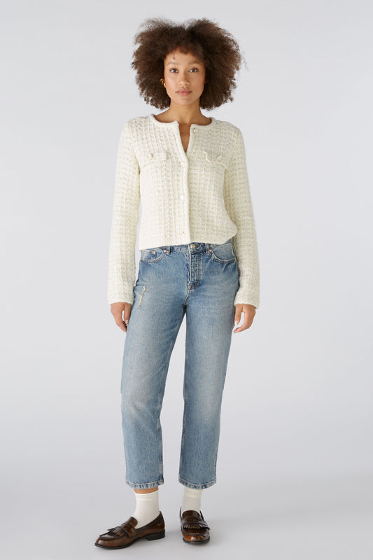 Oui Metallic Boucle Knit Jacket 88850