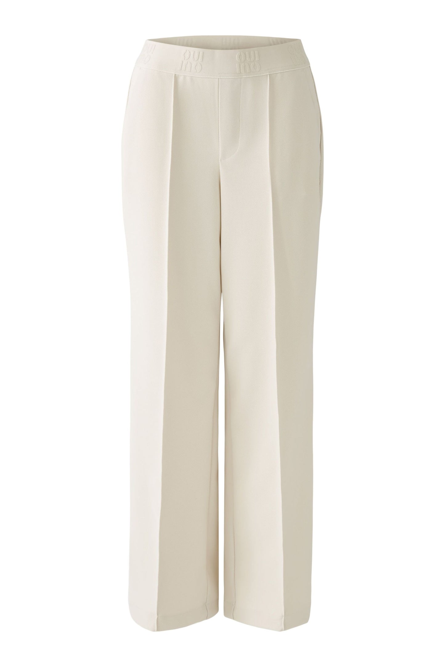 Oui Cream Twill Trousers 91737