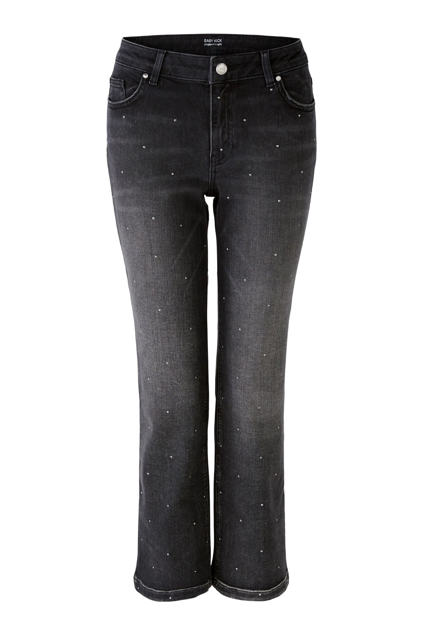 Oui Black Diamante Flare Jeans 90220