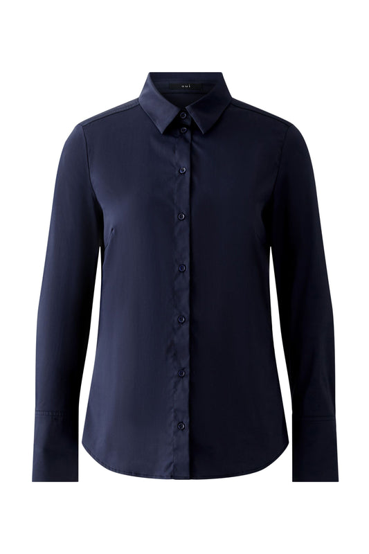 Oui Navy Stretch Shirt 89101