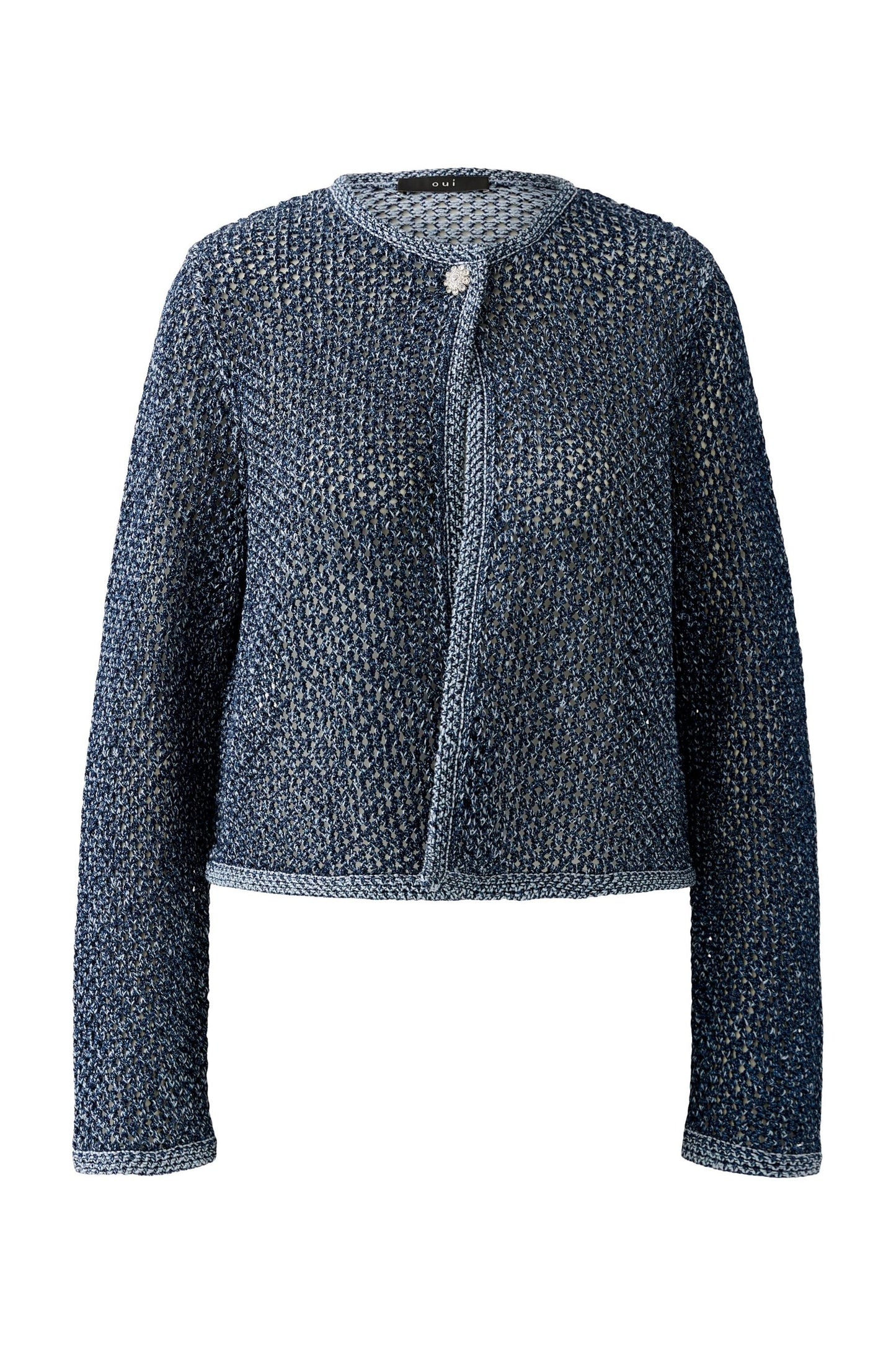 Oui Metallic Denim Jacket 93037