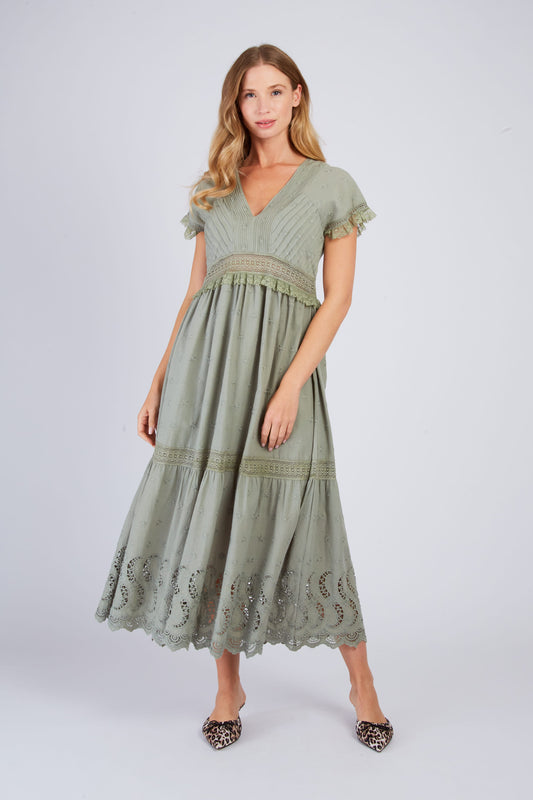 Derhy Embroidered Long Dress Christa