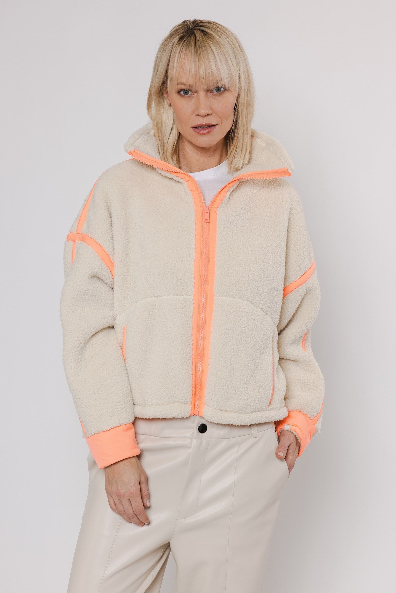 Rino & Pelle Neon Trim Fleece Jacket Tova