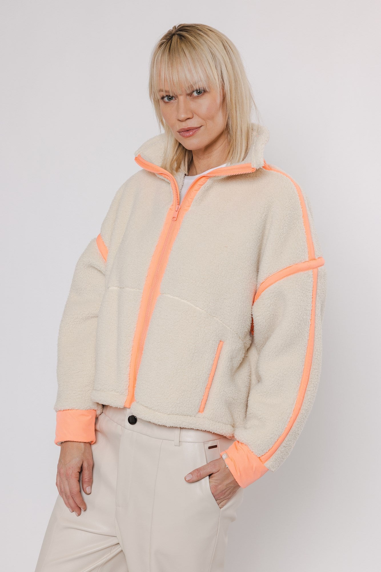 Rino & Pelle Neon Trim Fleece Jacket Tova