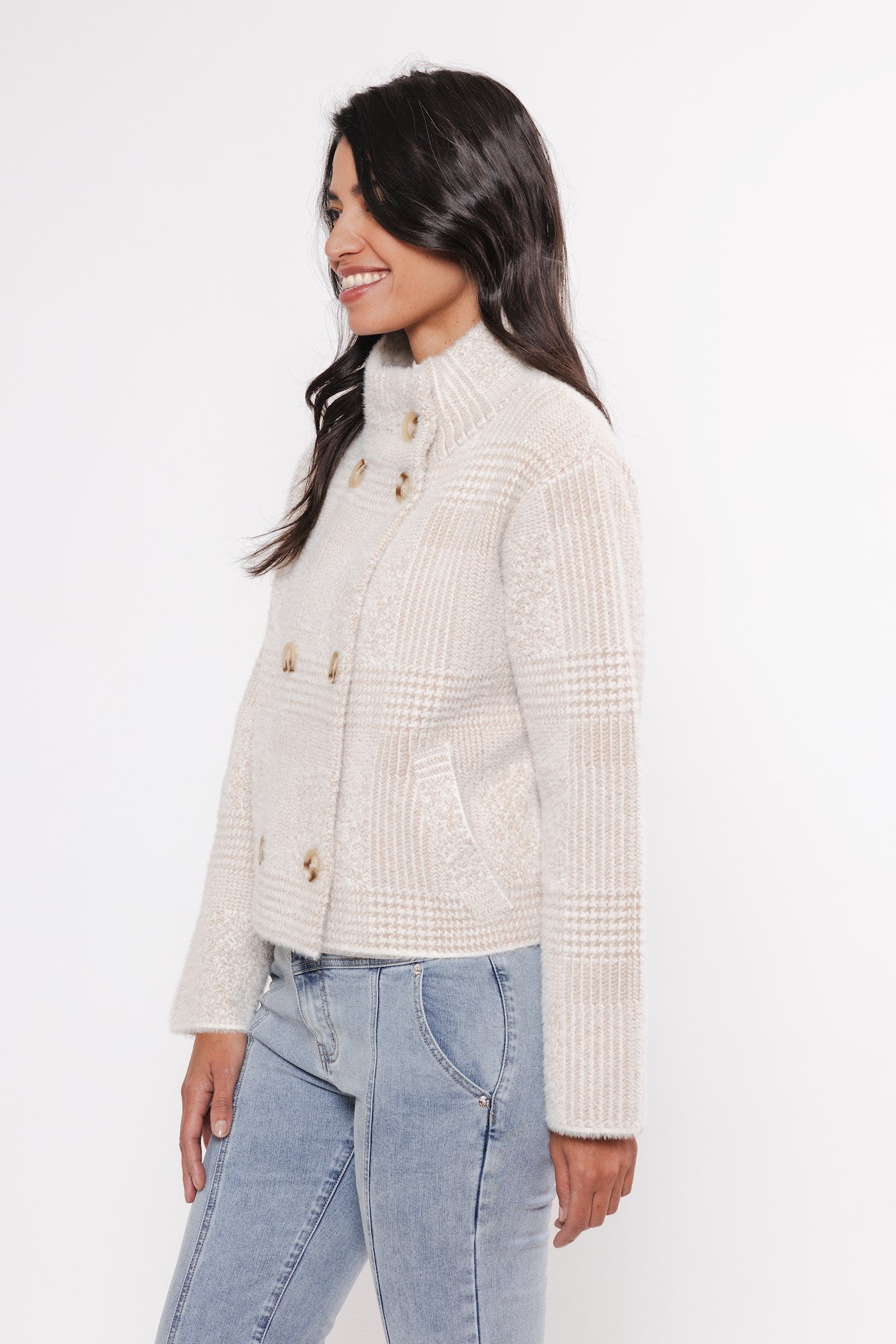 Rino & Pelle Short Check Cardigan Beth