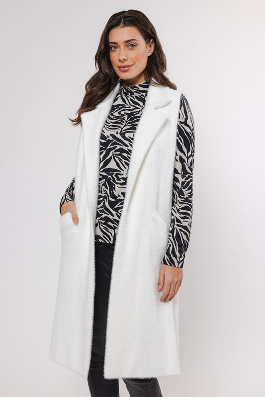 Rino & Pelle Snow White Long Gilet Dallas