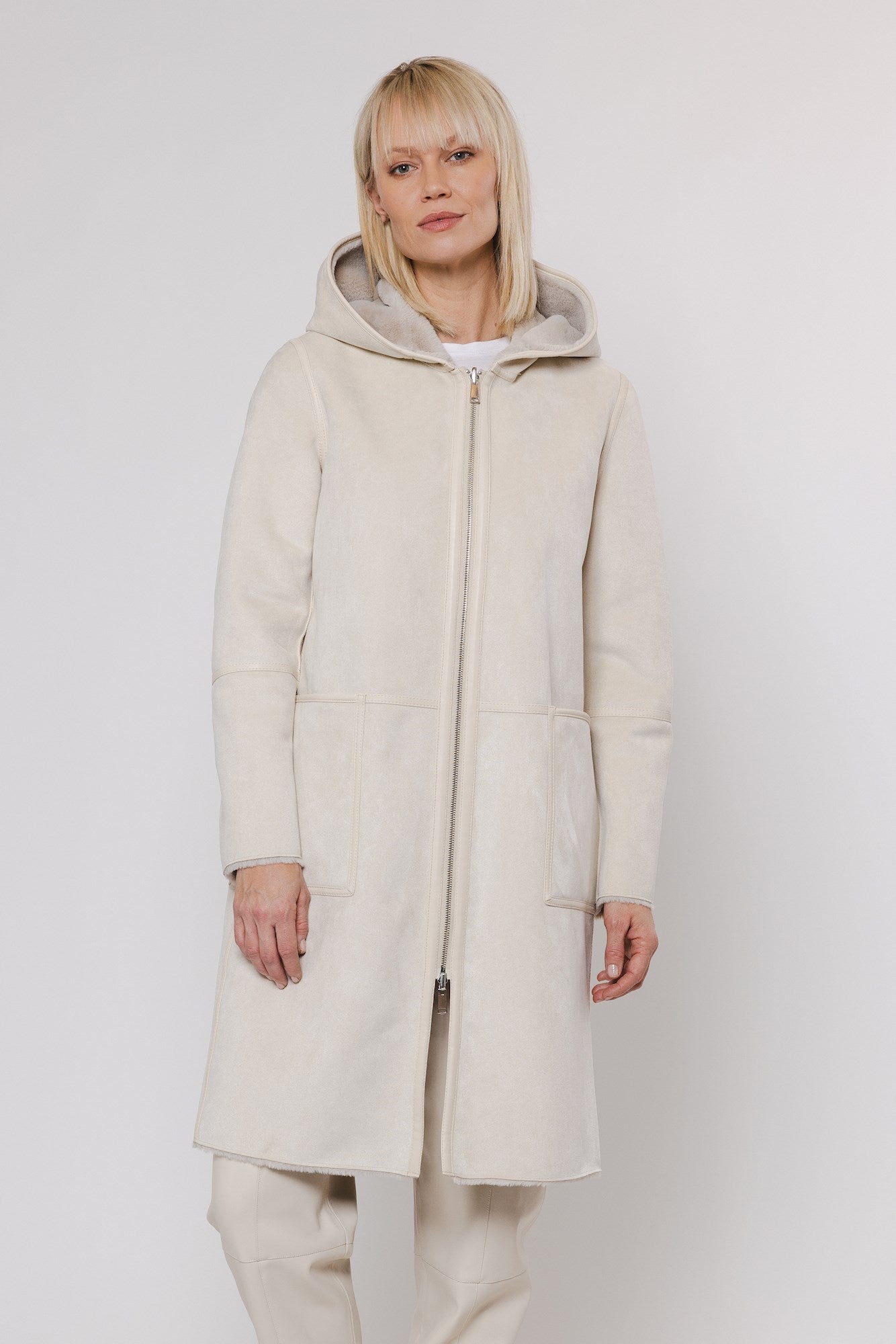 Rino & Pelle Reversible Hooded Coat Ova