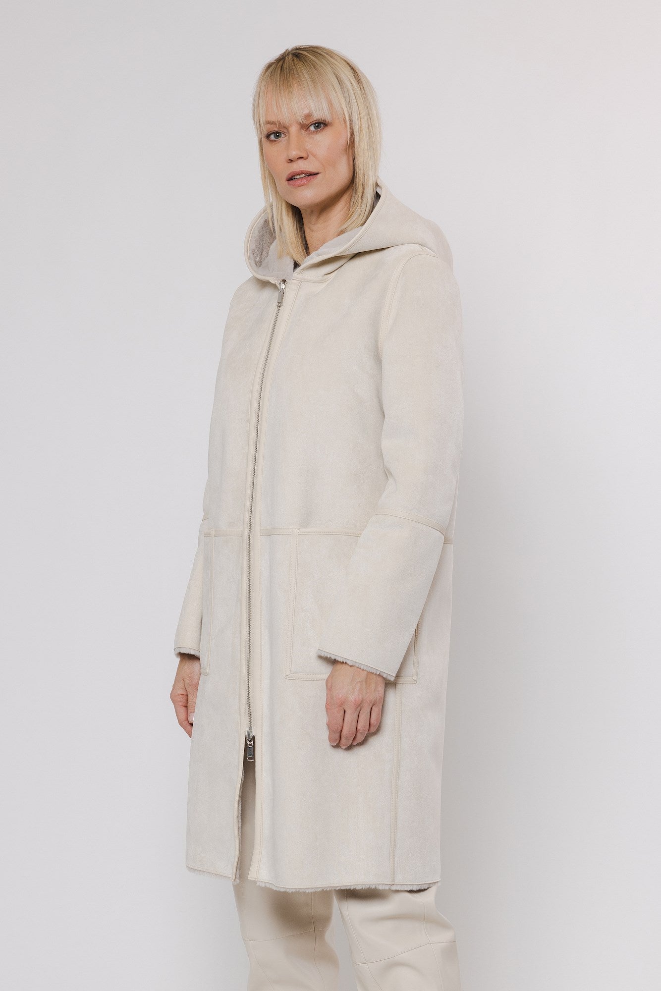 Rino & Pelle Reversible Hooded Coat Ova