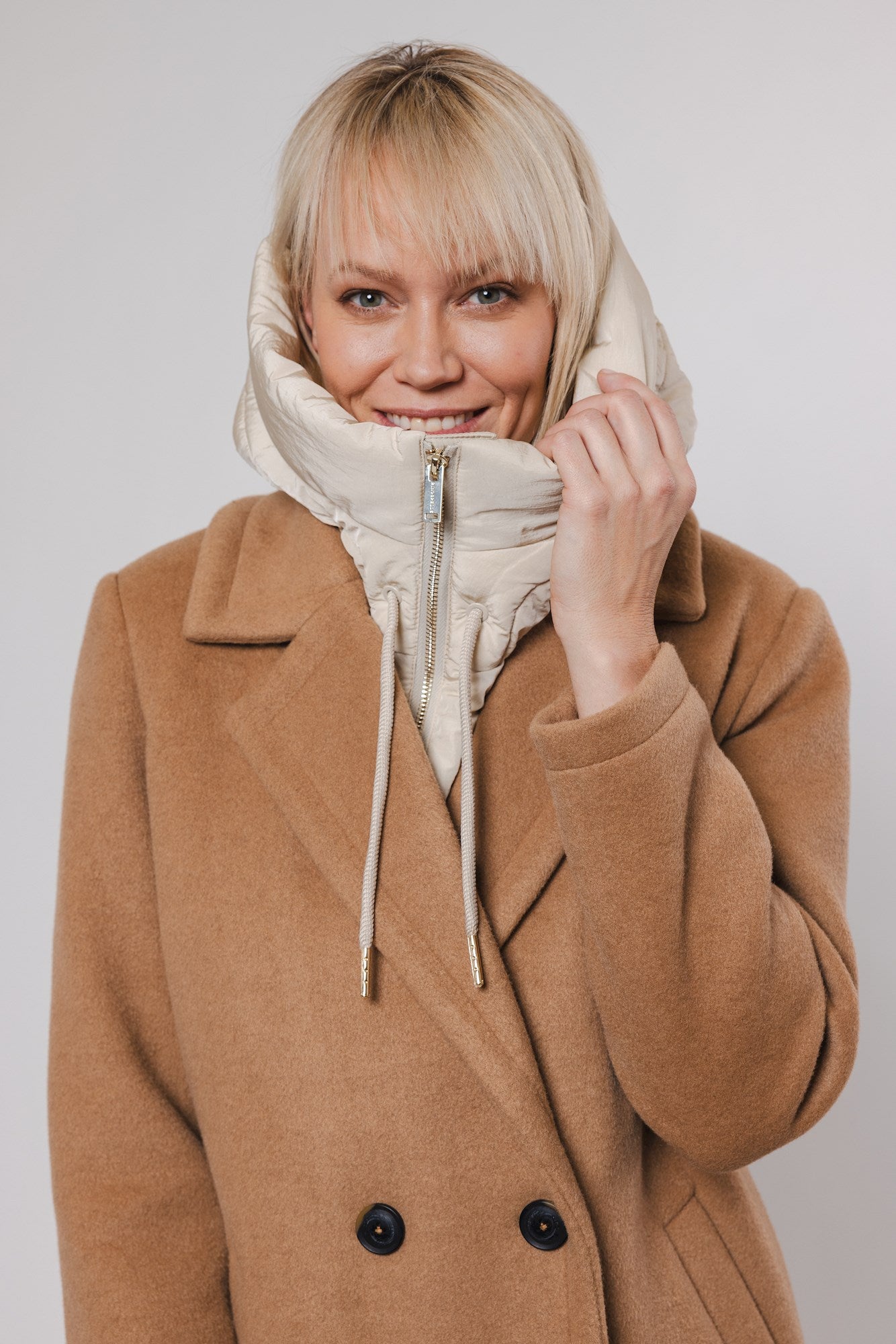 Rino & Pelle Birch Quilted Hooded Collar Tabita