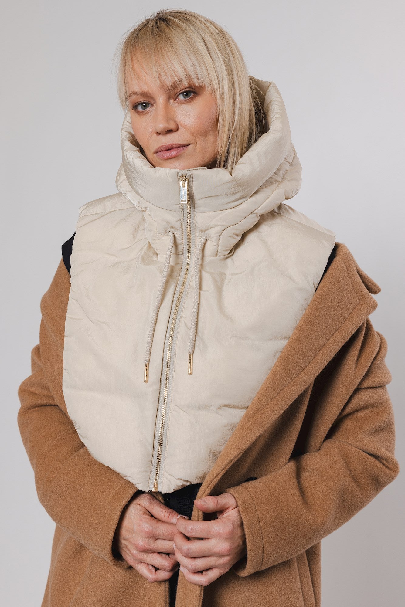 Rino & Pelle Birch Quilted Hooded Collar Tabita