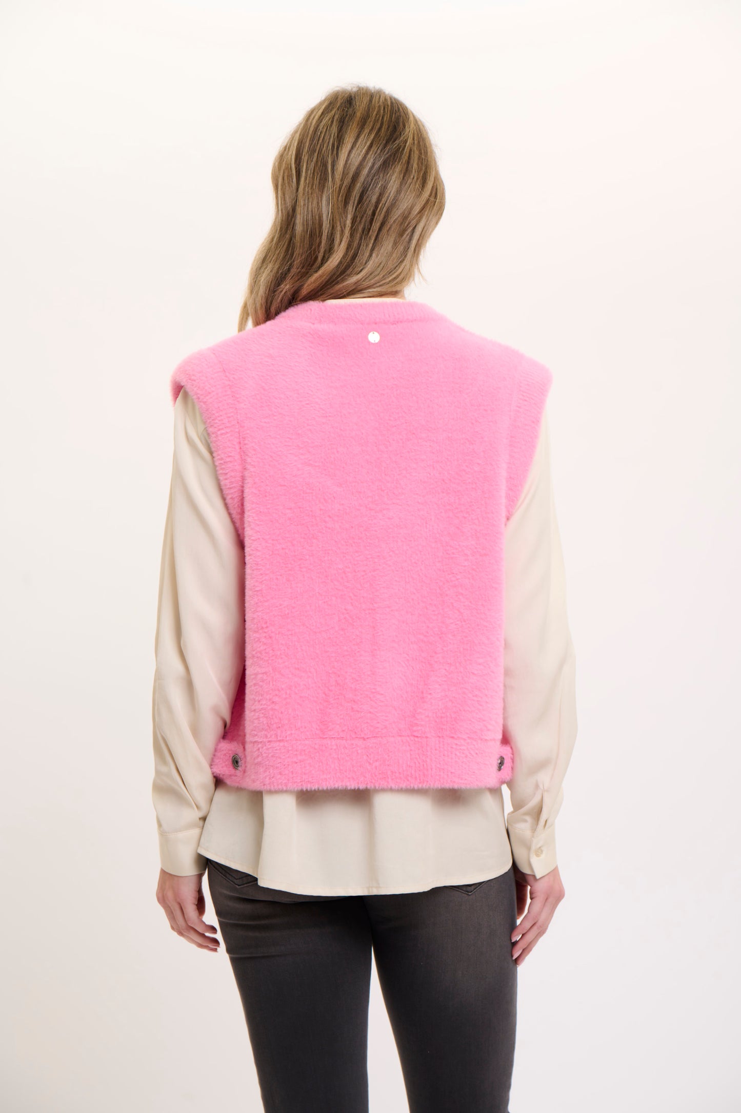 Rino & Pelle Bright Pink Cuddly Gillet Elona