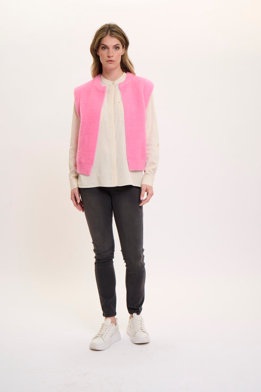 Rino & Pelle Bright Pink Cuddly Gillet Elona