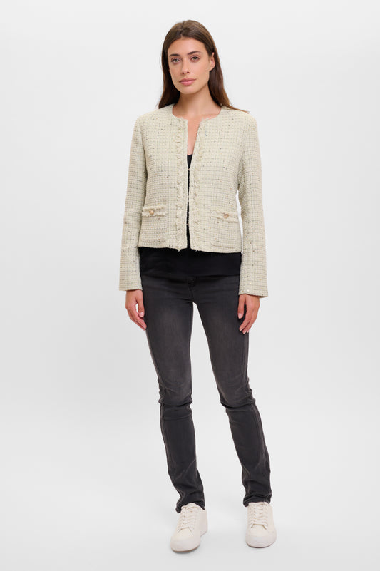 Rino & Pelle Dusty Khaki Chanel Style Jacket Hadassa