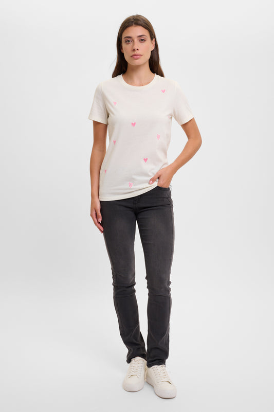 Rino & Pelle Heart Embroidered T-Shirt Drea