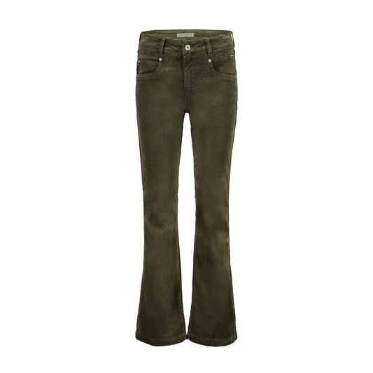 Red Button Army Green Bibette Velvet Jeans SRB4319