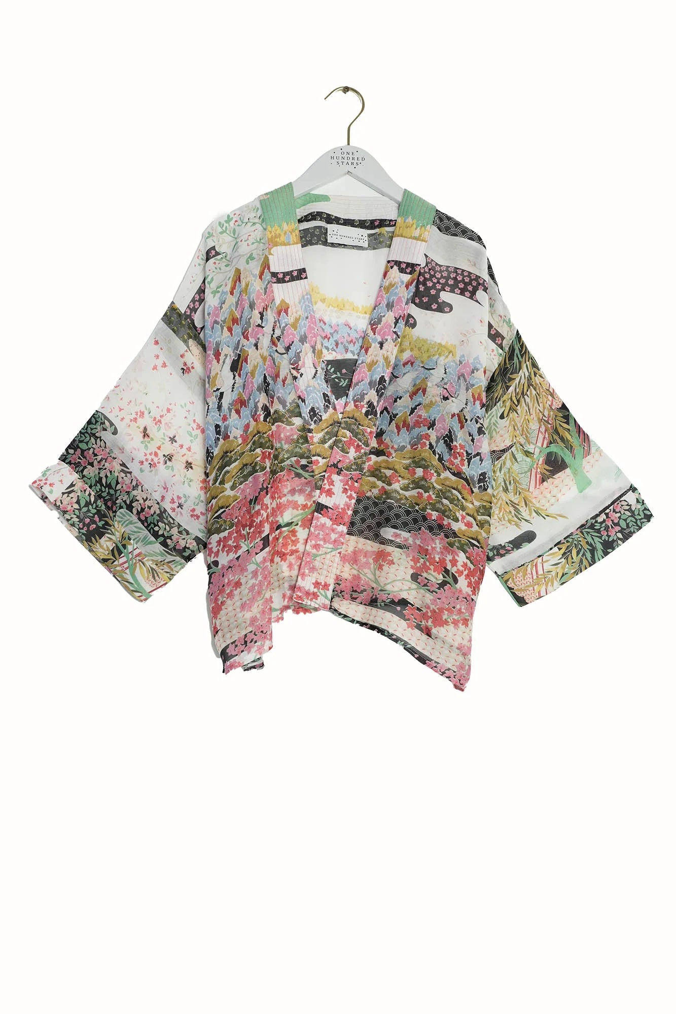 One Hundred Stars Spring White Kimono