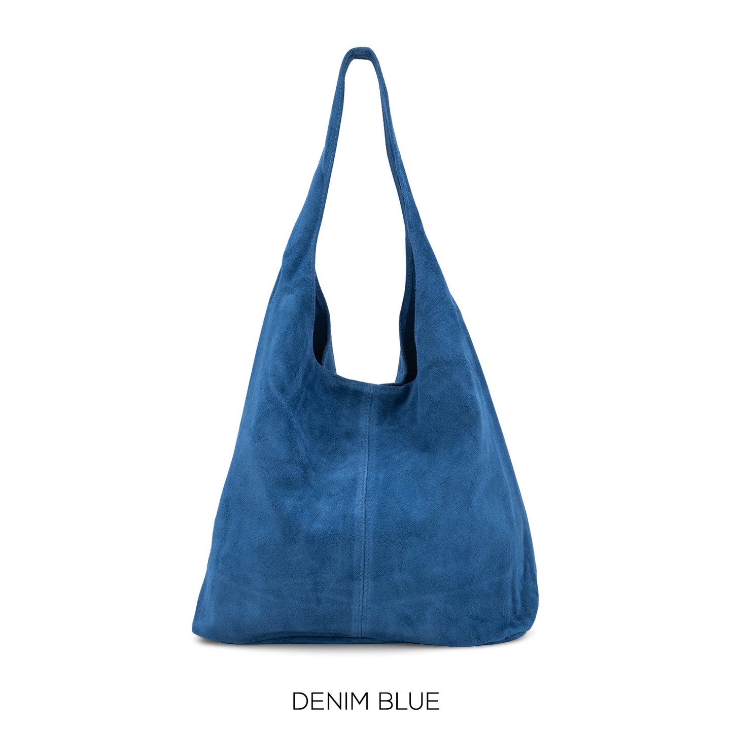 Moda Denim Blue Suede Hobo Bag ITAL01550