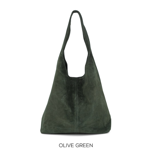 Moda Olive Suede Hobo Bag ITAL01550