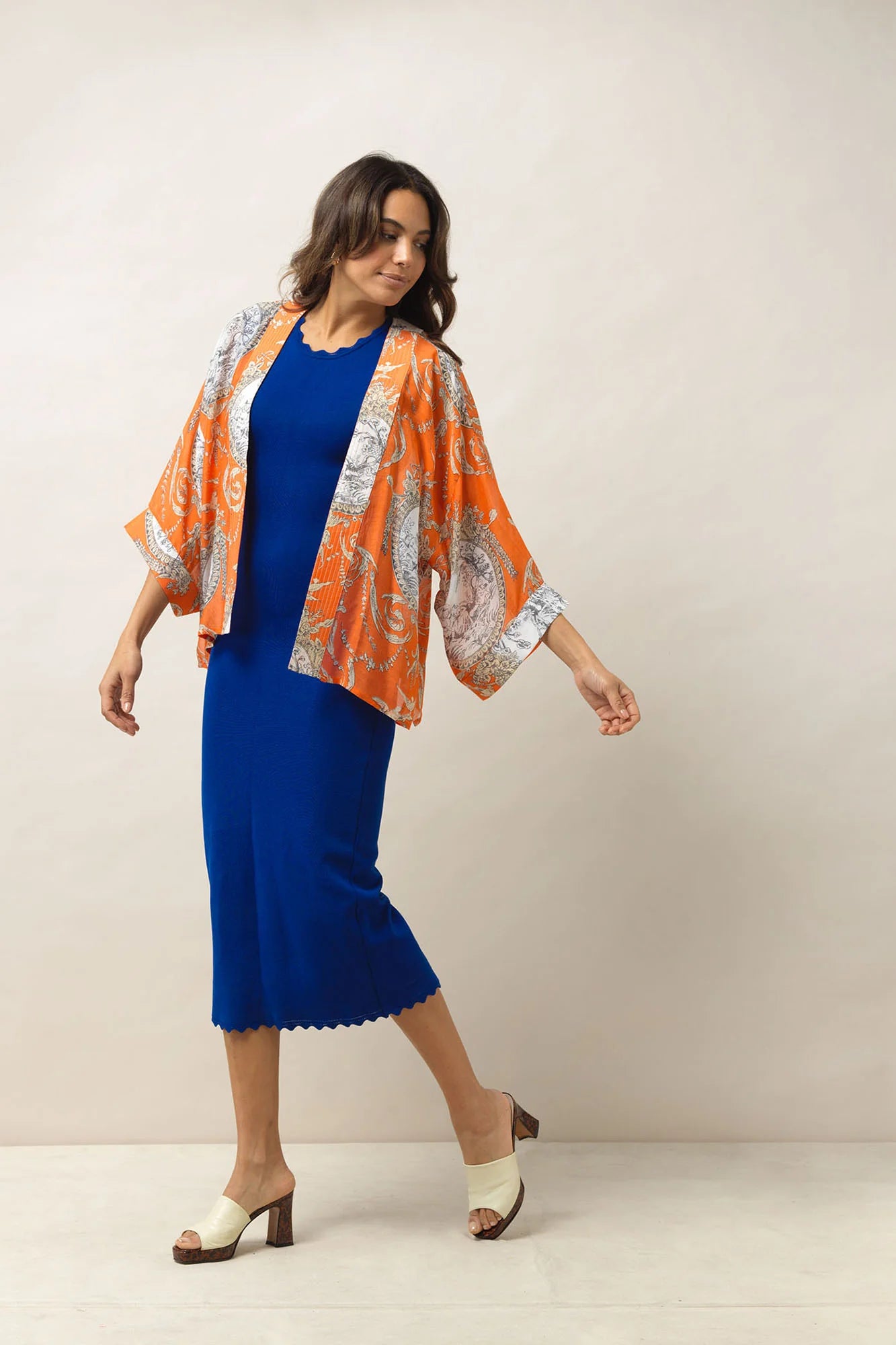 One Hundred Stars Valentine Orange Kimono