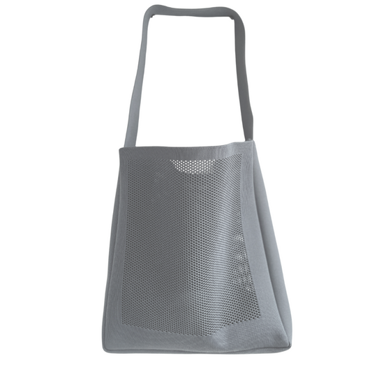 Earth Squared Grey Weave Shoulder Bag